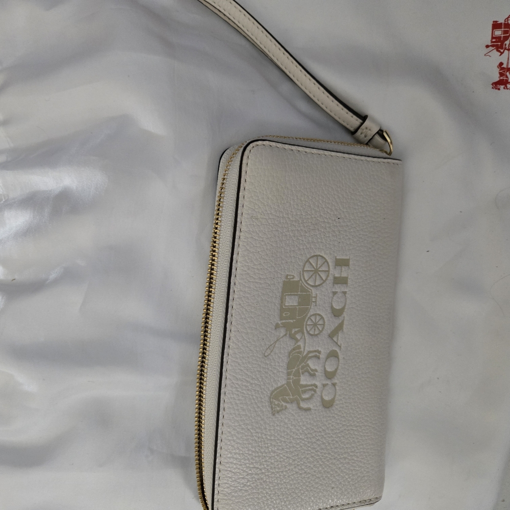 Coach White Wristlet Wallet